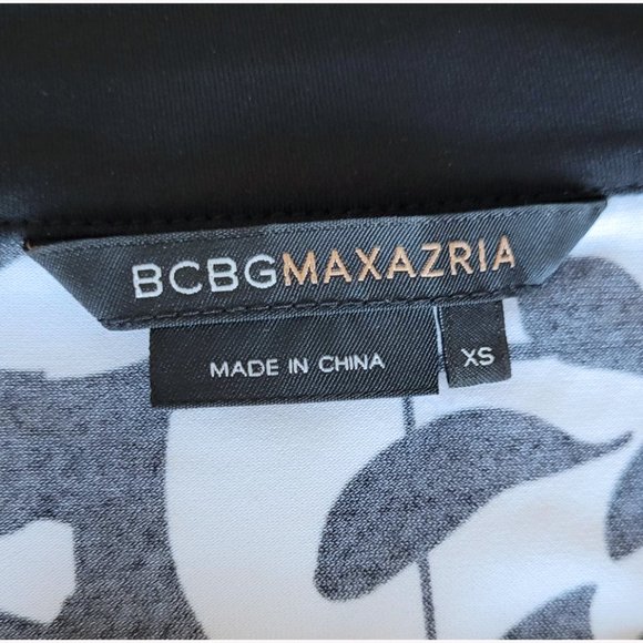 NWOT BCBGMaxAzria Black/White Floral Dress - Picture 3 of 9